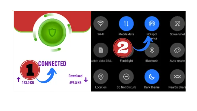 connect your phone's VPN to your PC