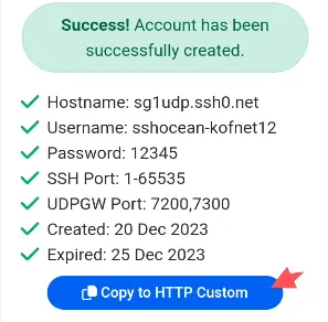 Configuring UDP on HTTP Custom